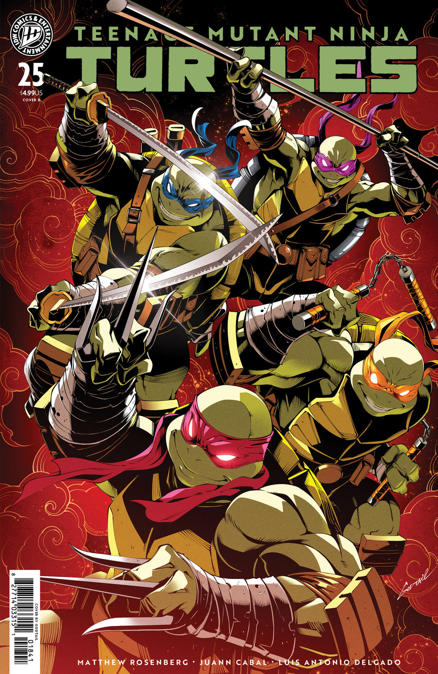 Teenage Mutant Ninja Turtles #25 Variant B (Godtail Cover Set) — Cover