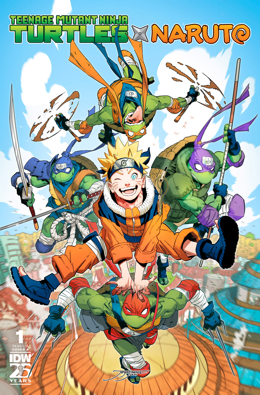 Teenage Mutant Ninja Turtles x Naruto #1 Cover A (Jiménez) — Cover