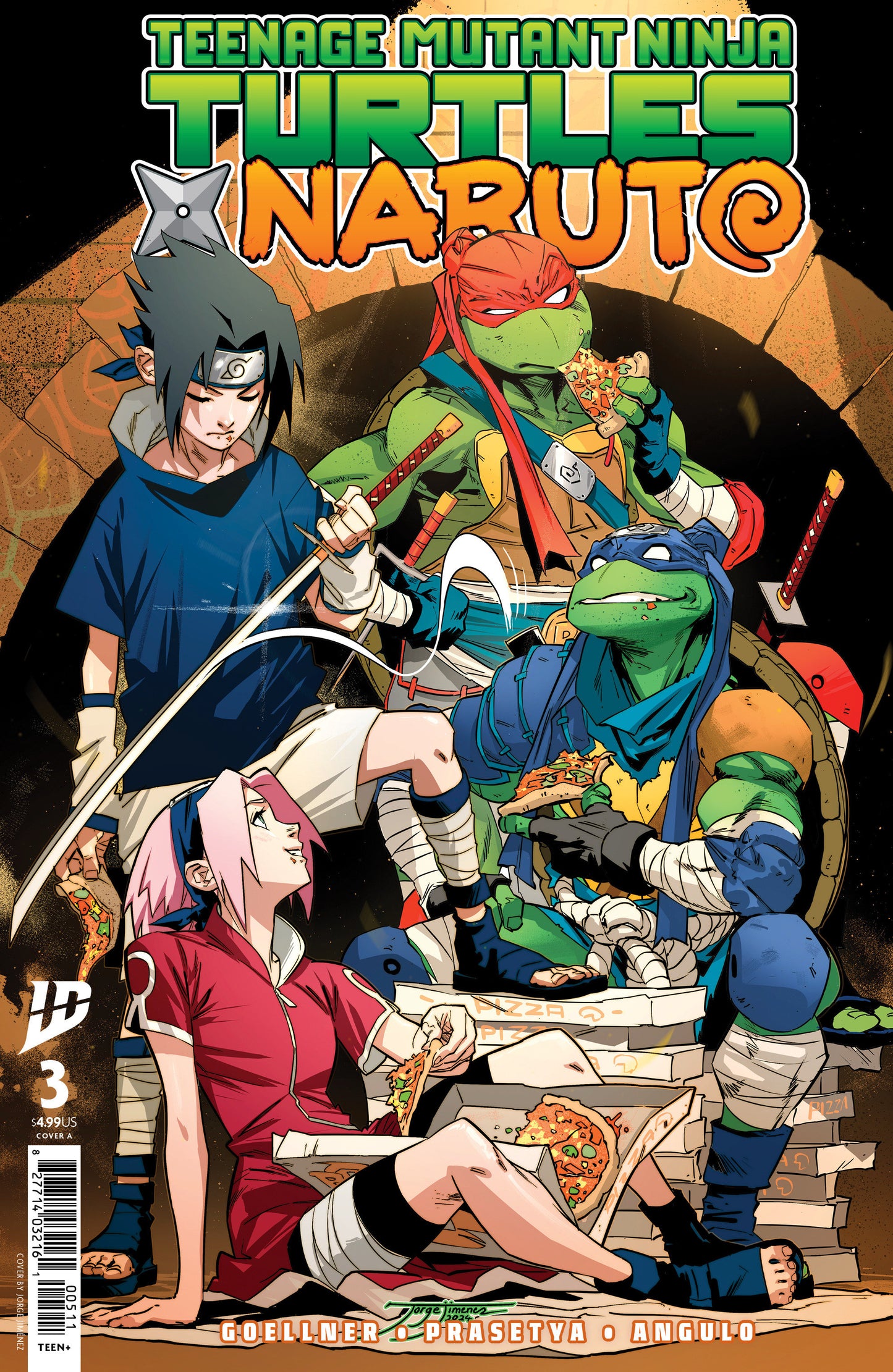 Teenage Mutant Ninja Turtles x Naruto #3 Cover A (JimÃ©nez)