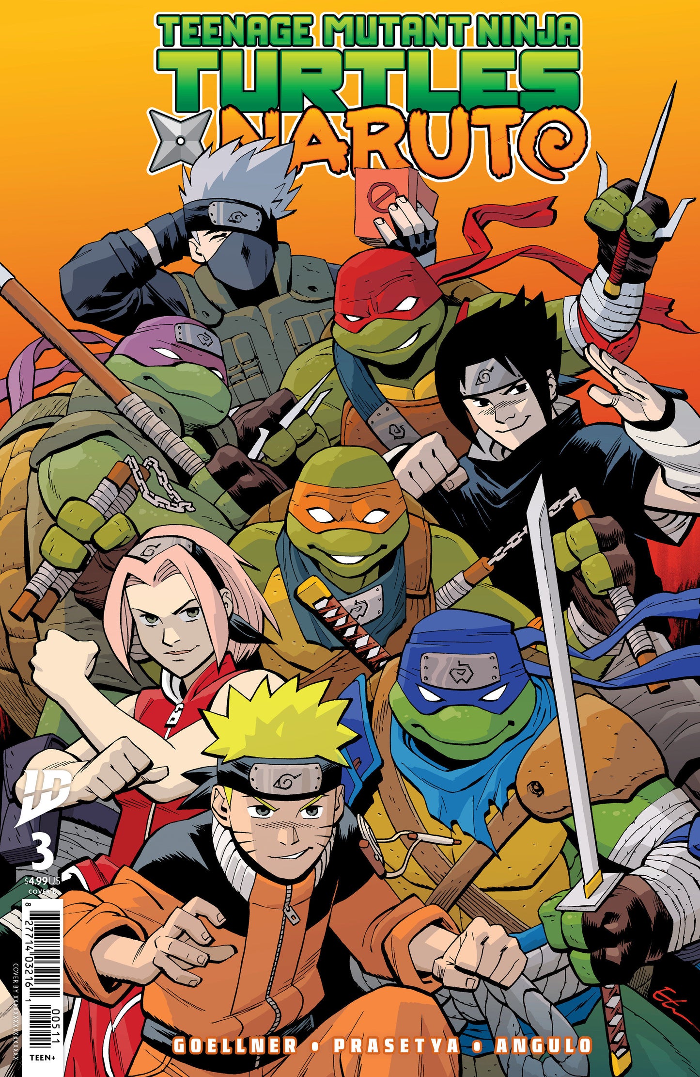 Teenage Mutant Ninja Turtles x Naruto #3 Variant D (Young)