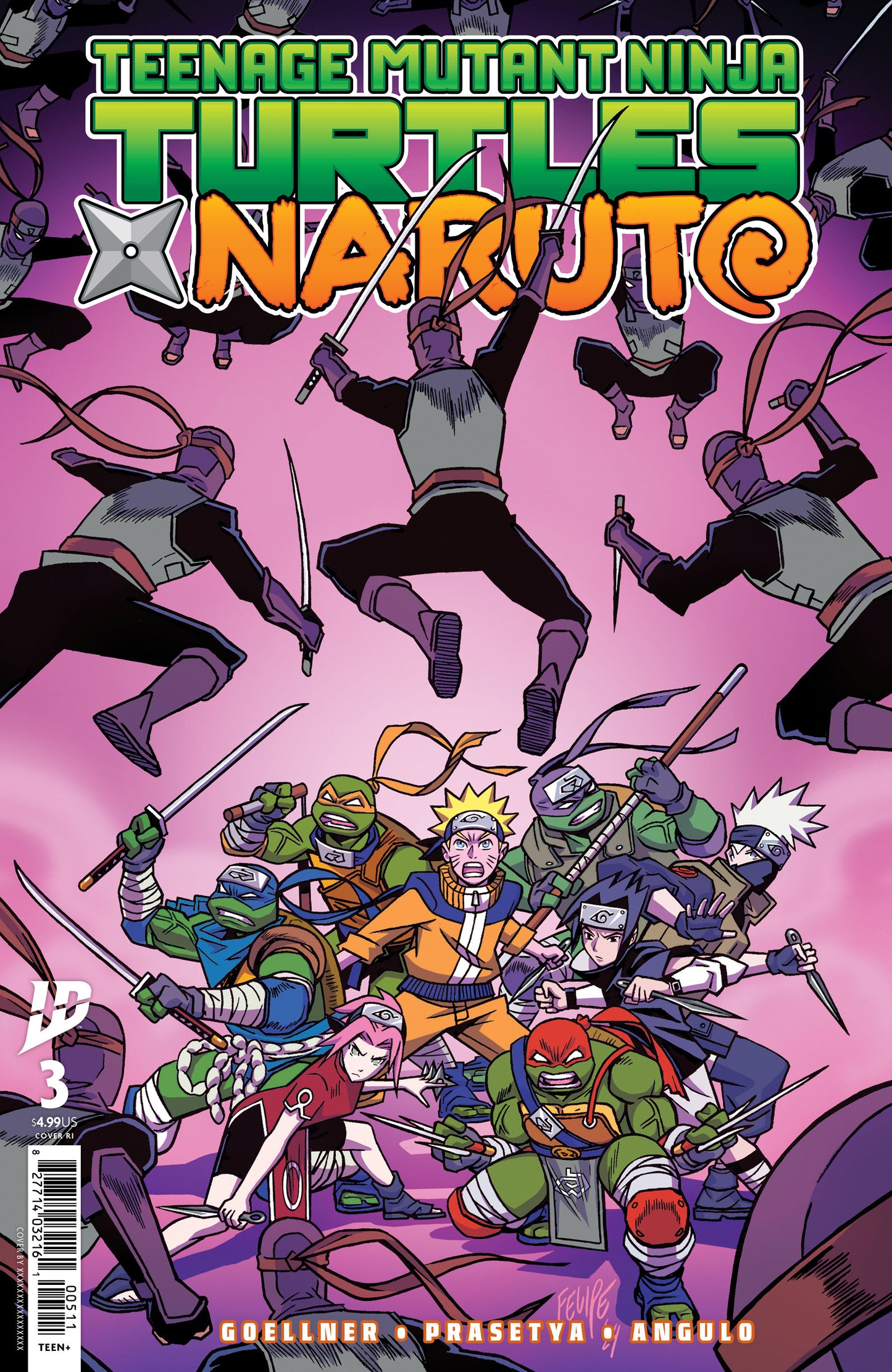 Teenage Mutant Ninja Turtles x Naruto #3 Variant RI (25) (Smith) 1:25 Ratio