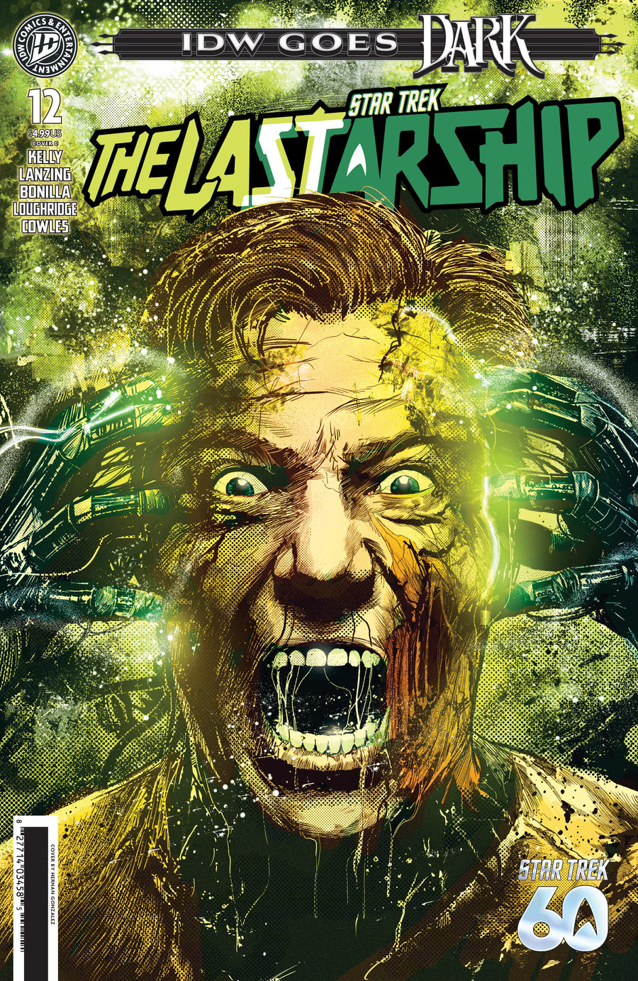 Star Trek: The Last Starship #12 Variant C (Gonzalez Idw Goes Dark Variant) — Cover