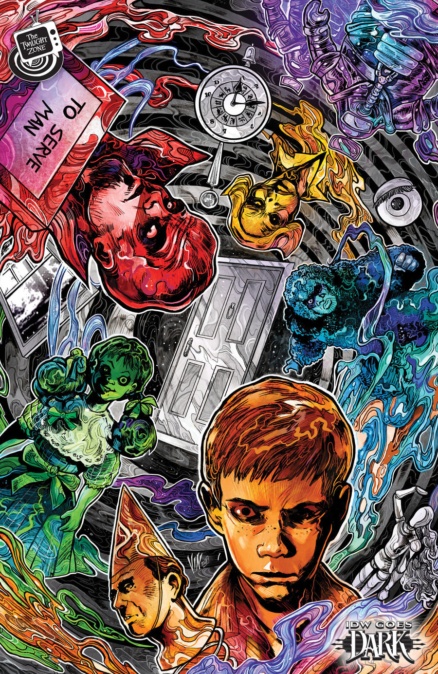 The Twilight Zone #11 Variant C (Riccardi Idw Goes Dark Variant) — Cover