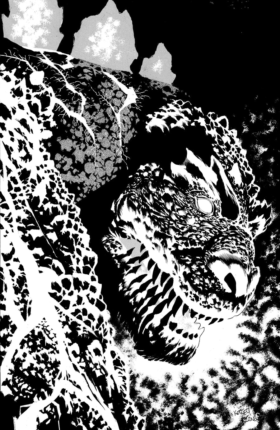 The Horror Of Godzilla [kai-sei Era] #1 Variant Ri (50) (jones B&w Full Art) - Cover