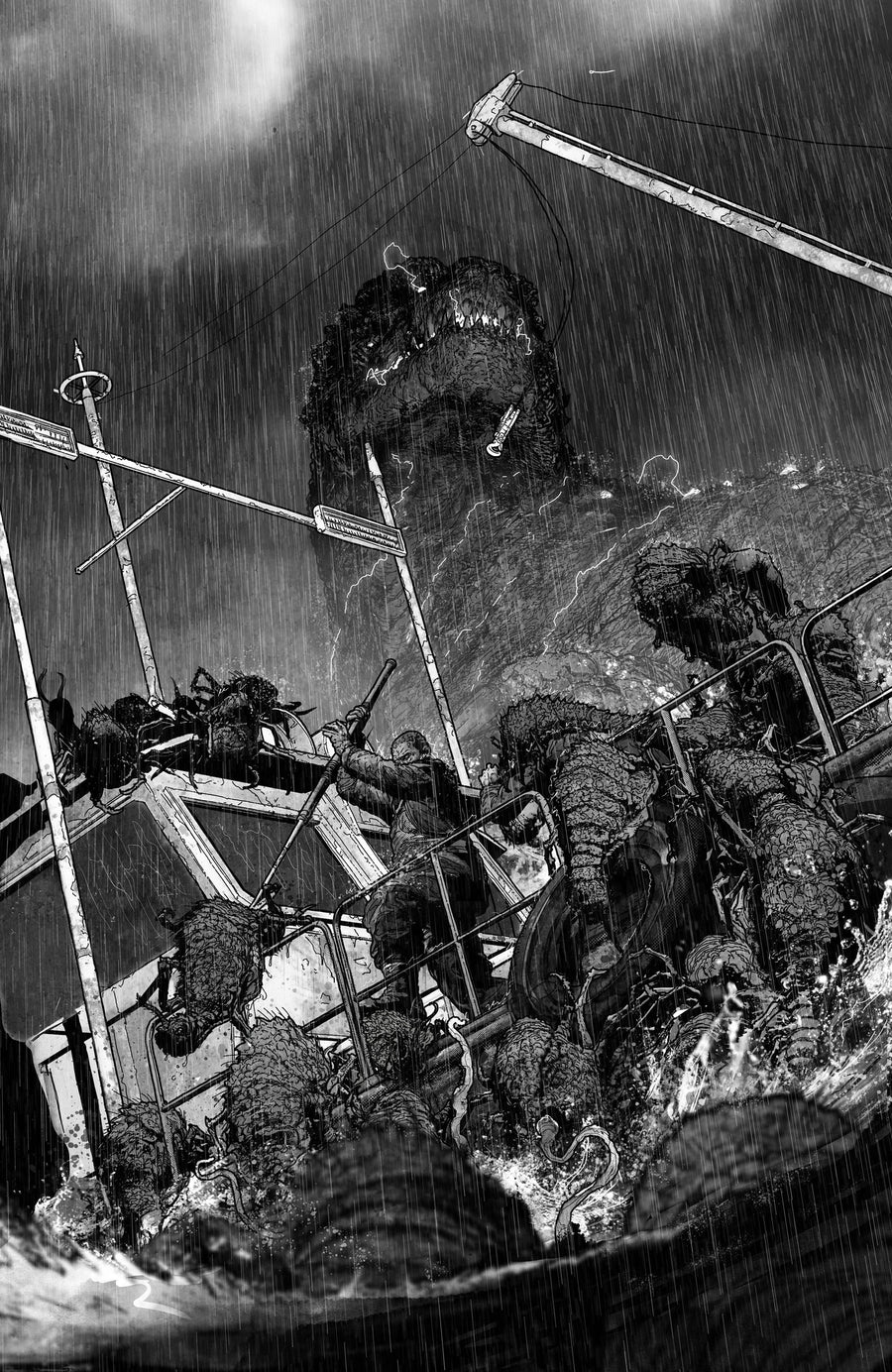 The Horror of Godzilla [kai-Sei Era] #3 Variant RI (10) (Jones B&W Full Art) — Cover
