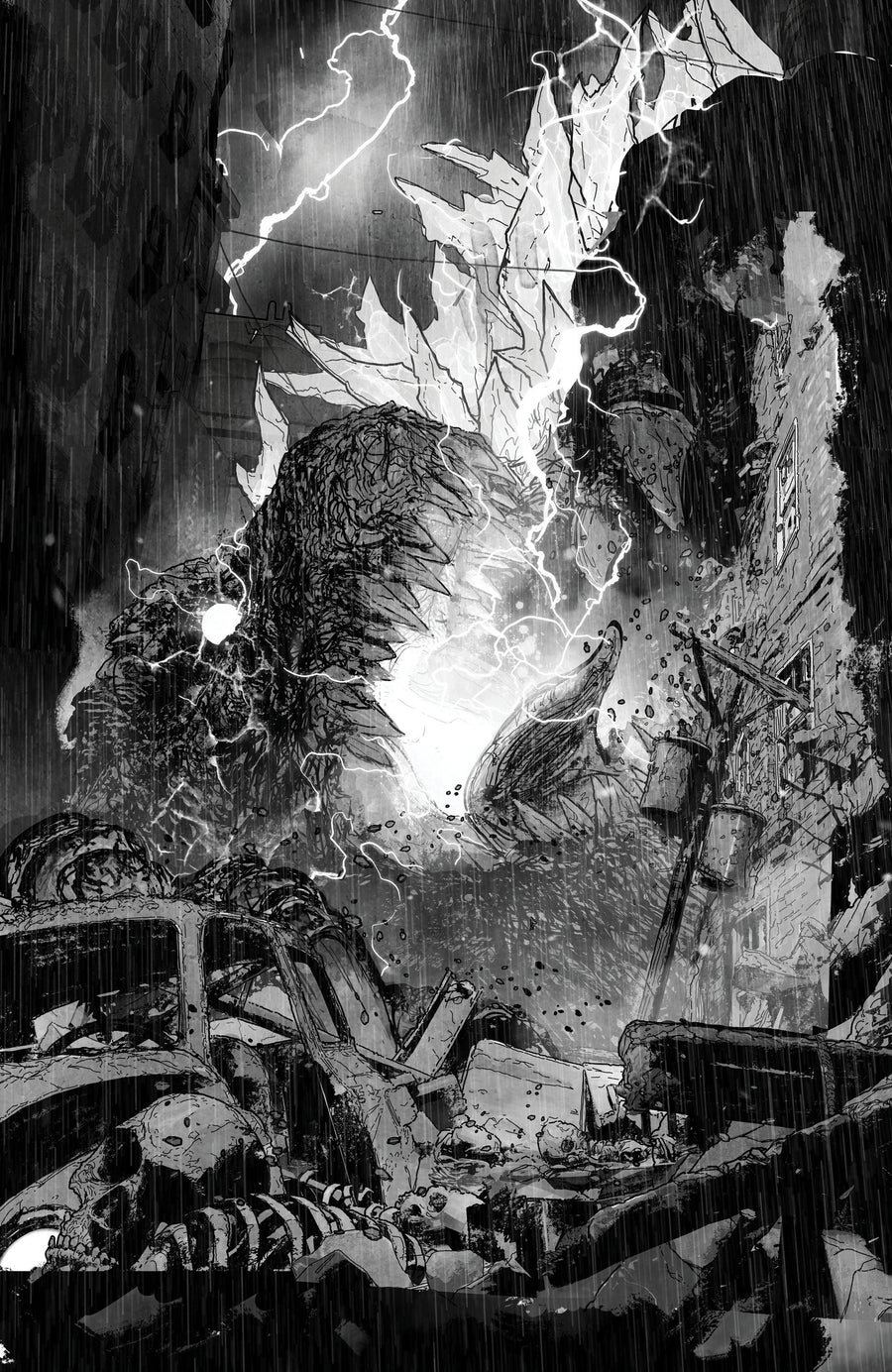 The Horror of Godzilla [kai-Sei Era] #4 Variant RI (10) (Jones B&W Full Art) — Cover