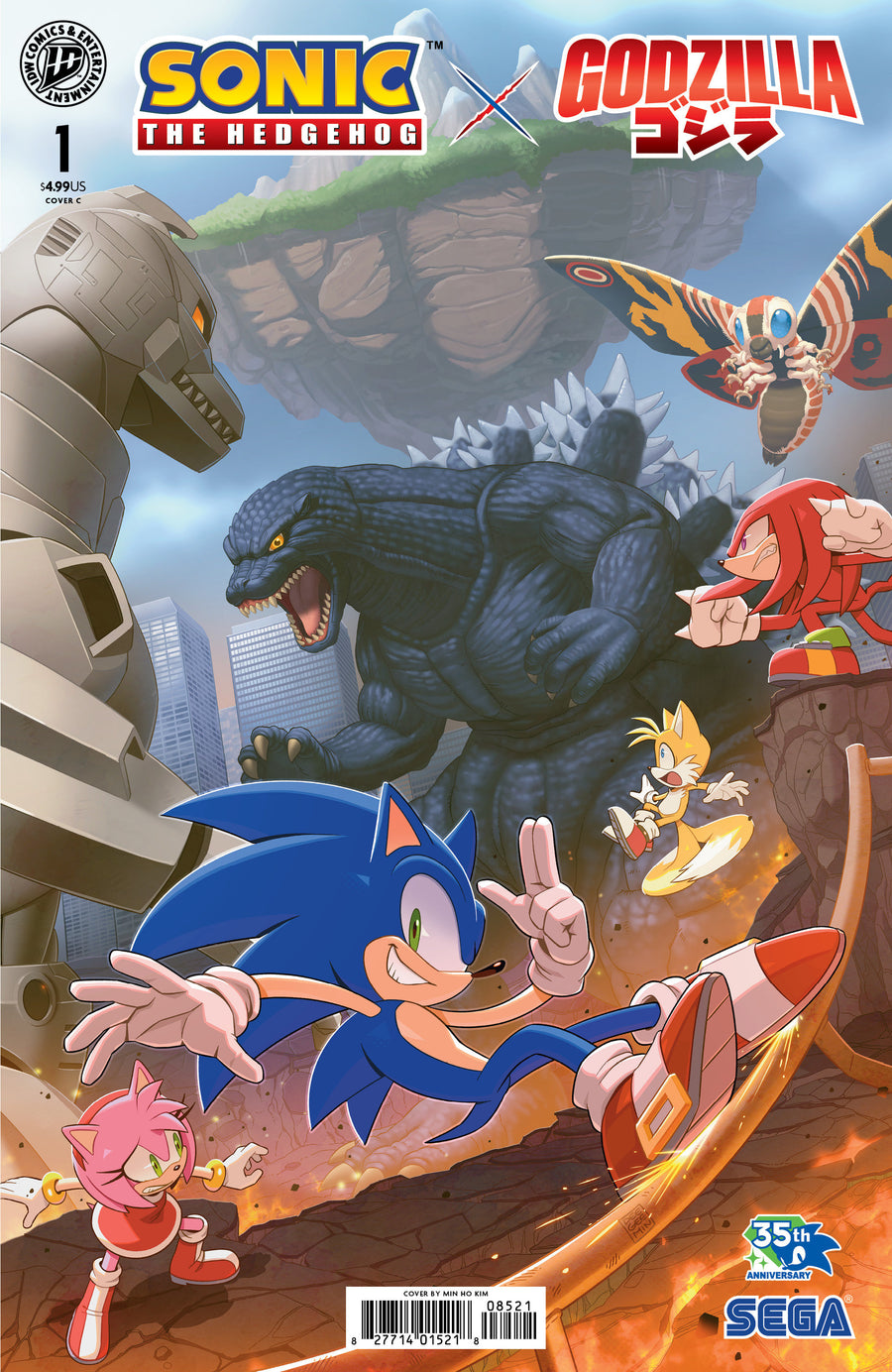 Sonic the Hedgehog x Godzilla #1 Variant C (Kim) - Cover