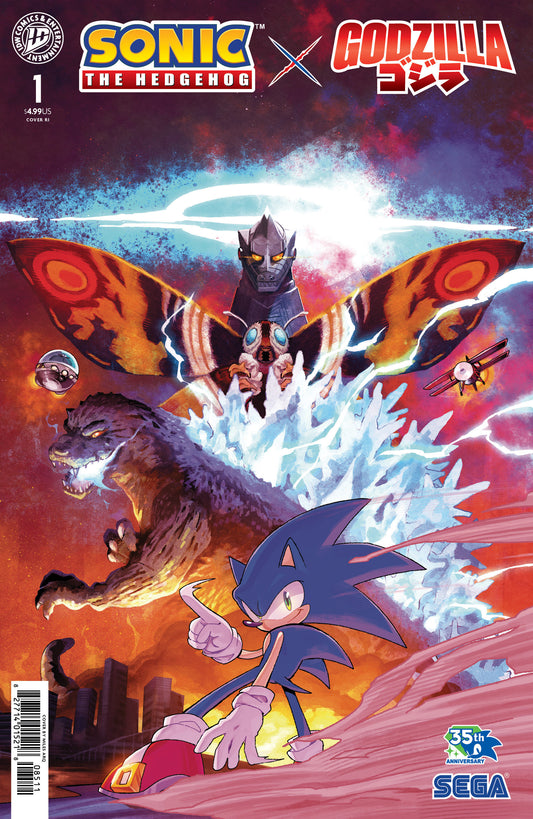 Sonic the Hedgehog x Godzilla #1 Variant RI (50) (Arq) - Cover