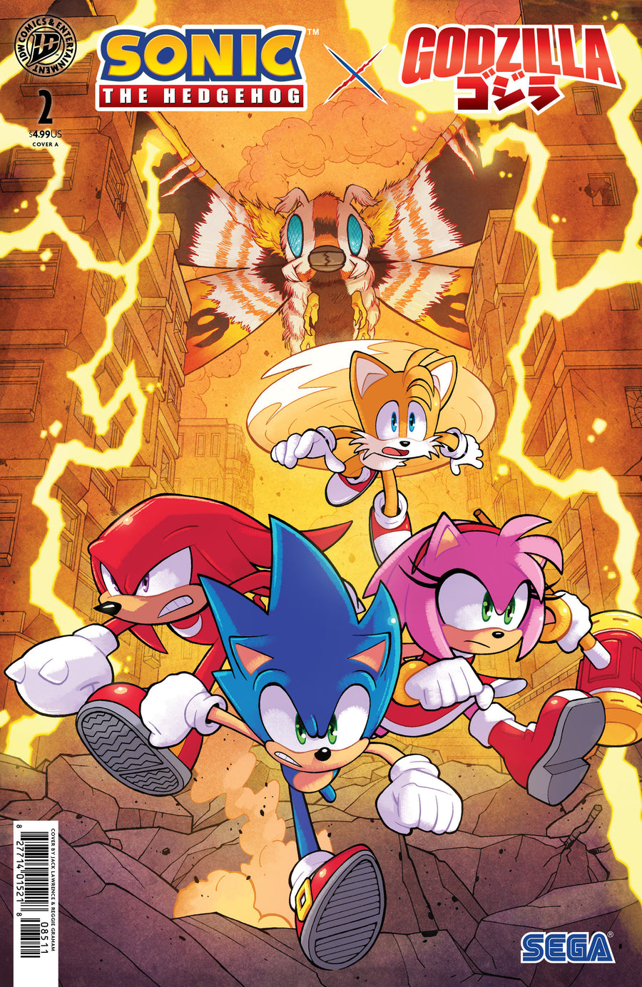 Sonic the Hedgehog x Godzilla #2 Cover A (Lawrence) - Cover