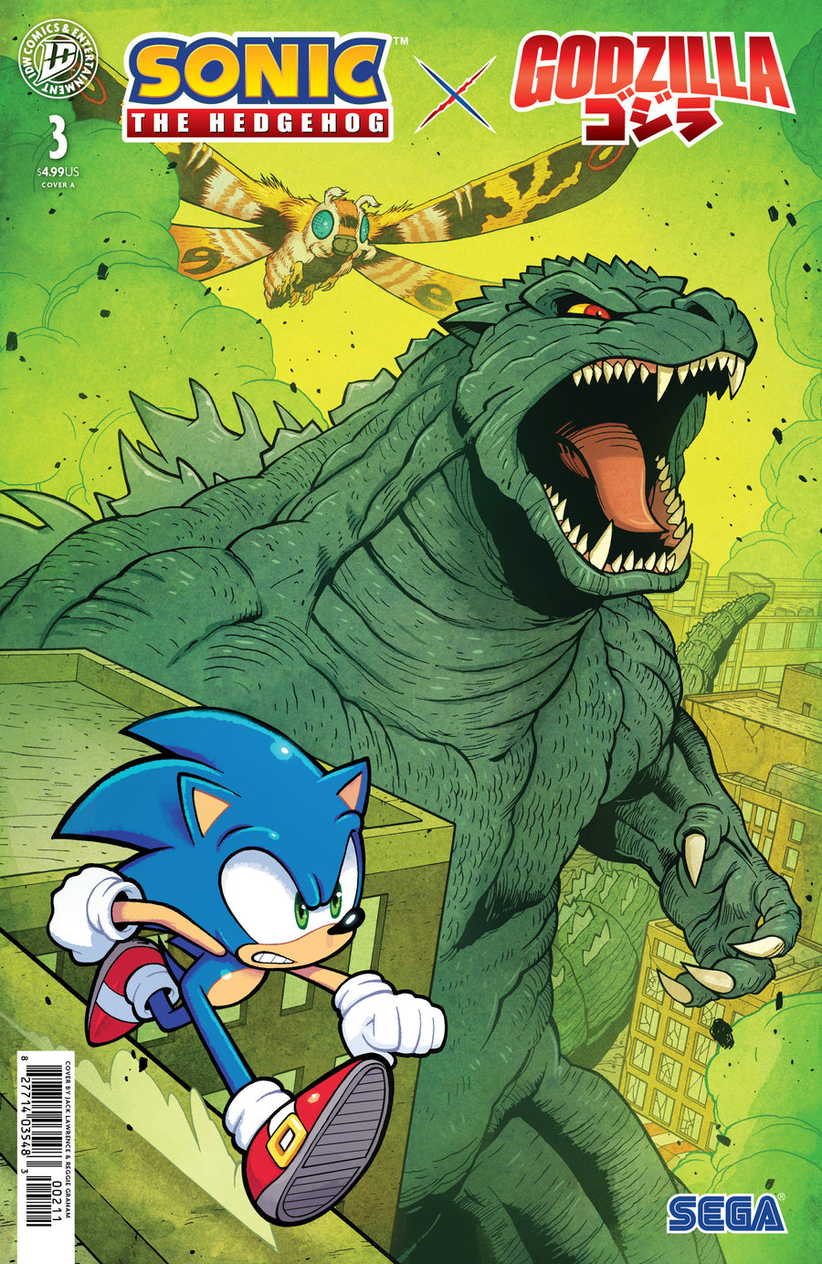 Sonic the Hedgehog x Godzilla #3 Cover A (Lawrence) — Cover