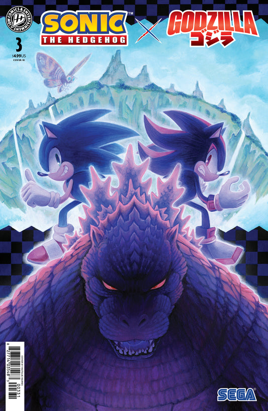 Sonic the Hedgehog x Godzilla #3 Variant RI (15) (Haines) — Cover
