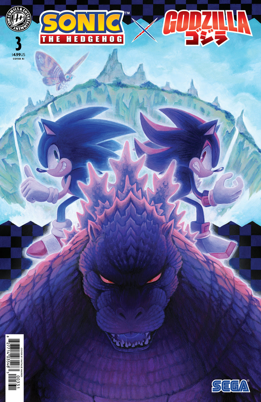 Sonic the Hedgehog x Godzilla #3 Variant RI (15) (Haines) — Cover