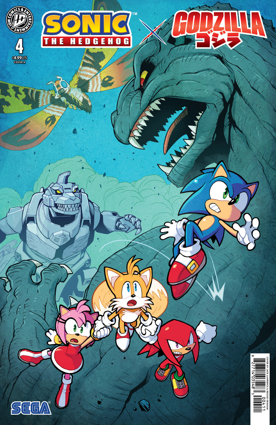 Sonic the Hedgehog x Godzilla #4 Cover A (Lawrence) — Cover