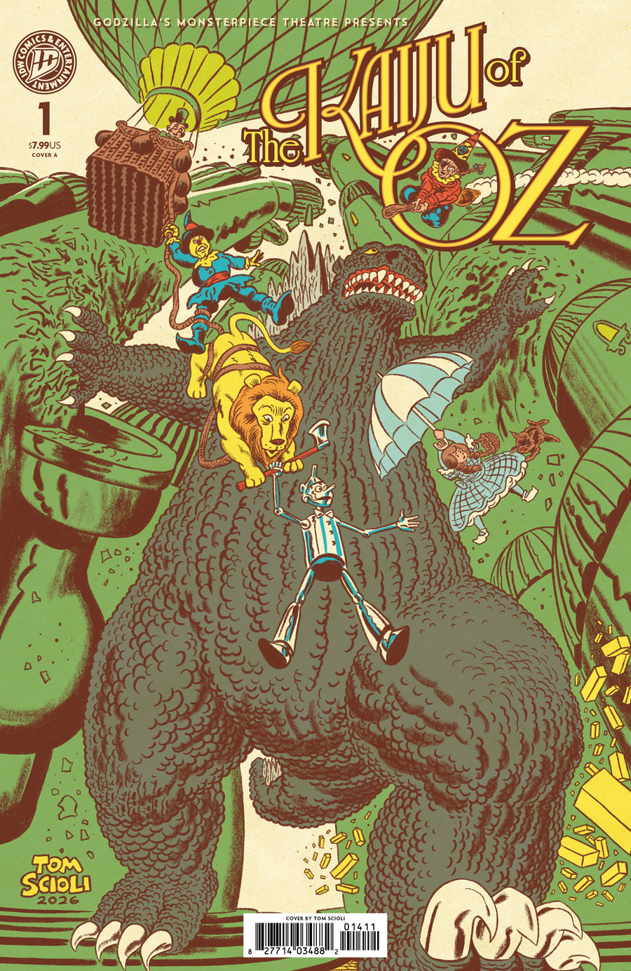 Godzilla’s Monsterpiece Theatre Presents: The Kaiju of Oz Cover A (Scioli) — Cover