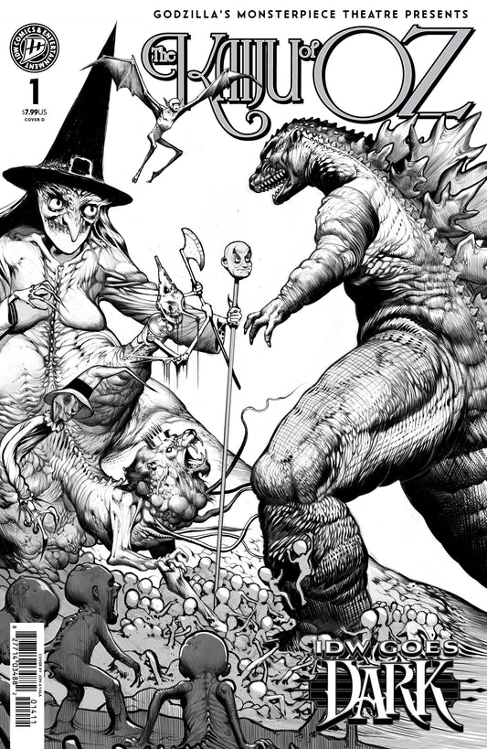 Godzillas Monsterpiece Theatre Presents: The Kaiju of Oz Variant D (Ayala Idw Goes Dark Variant) — Cover