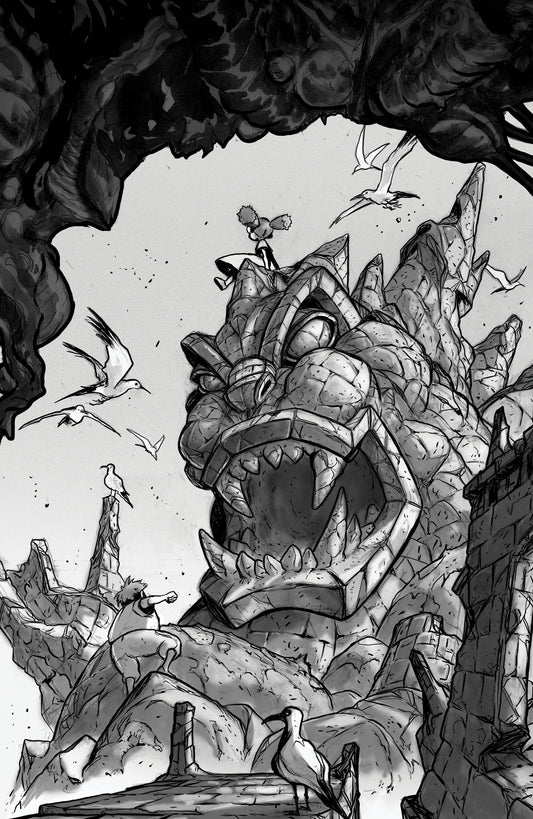 Godzilla: Revenge of the Deadzone [kai-Sei Era] #3 Variant RI (10) (Tunica B&W Full Art) — Cover
