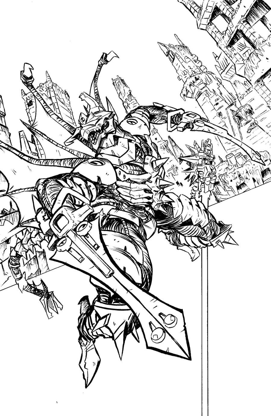 Starship Godzilla: Invasion x [kai-Sei Era] #2 Variant RI (10) (Ono B&W Full Art) — Cover
