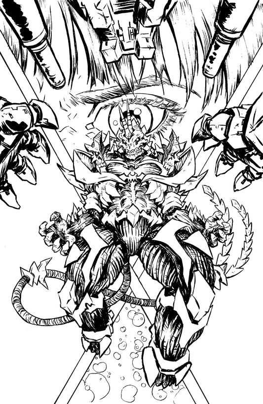 Starship Godzilla: Invasion x [kai-Sei Era] #4 Variant RI (10) (Ono B&W Full Art) — Cover