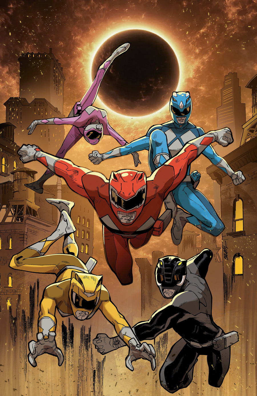 Mighty Morphin Power Rangers (2026) #2 E Foil Variant (Full Art, Foil, Balám) - Cover