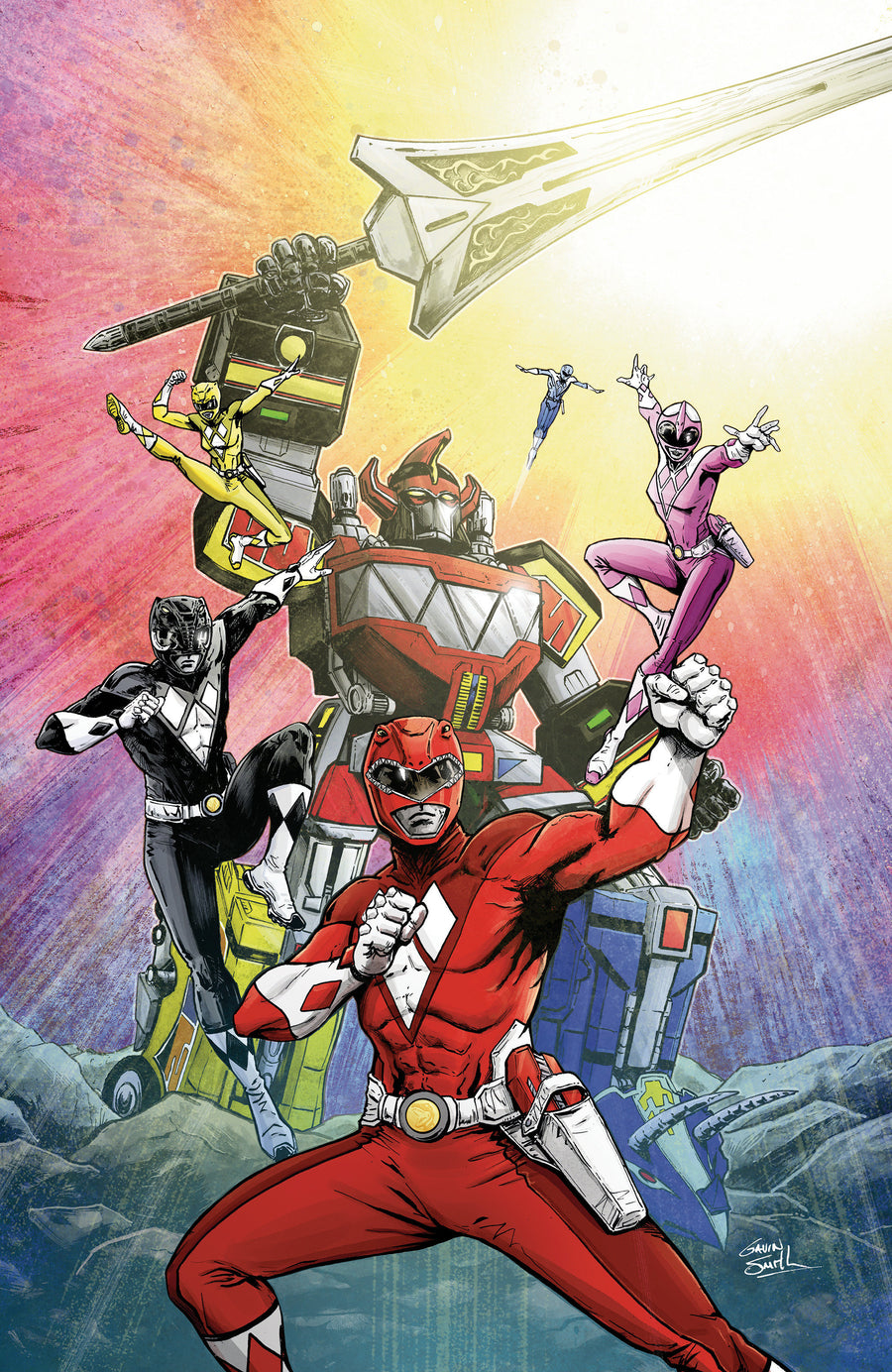 Mighty Morphin Power Rangers (2026) #2 I 1:50 Incv (Full Art, Smith) - Cover