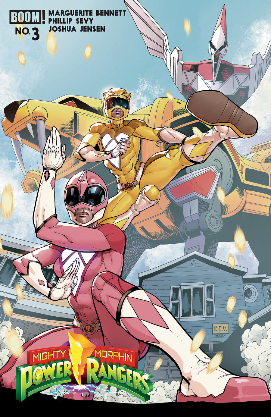 Mighty Morphin Power Rangers (2026) #3 B Variant (Dressed, Sevy) - Cover