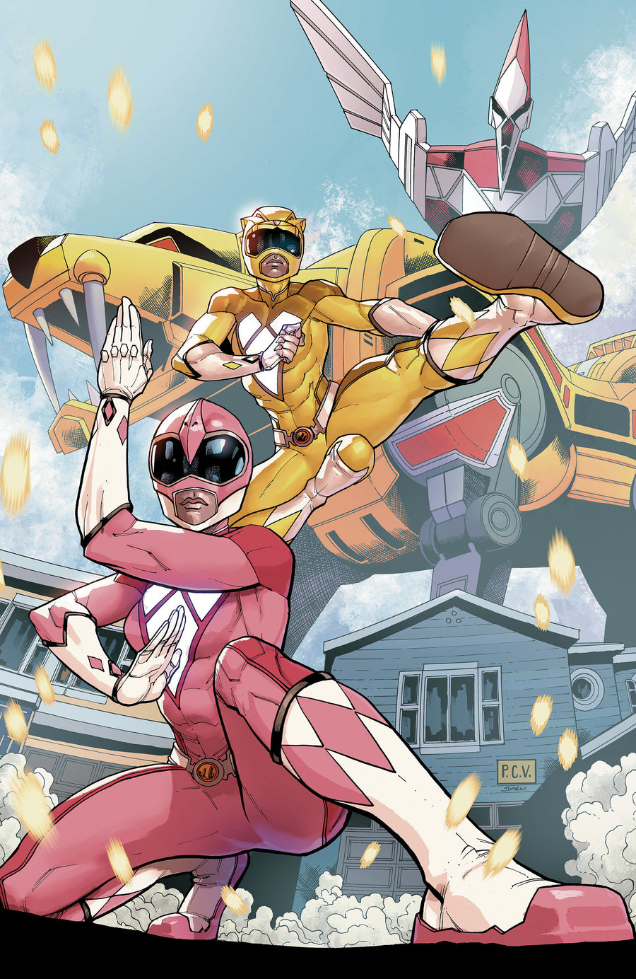 Mighty Morphin Power Rangers (2026) #3 F 1:10 INCV Foil Variant (Full Art, Foil, Sevy) - Cover