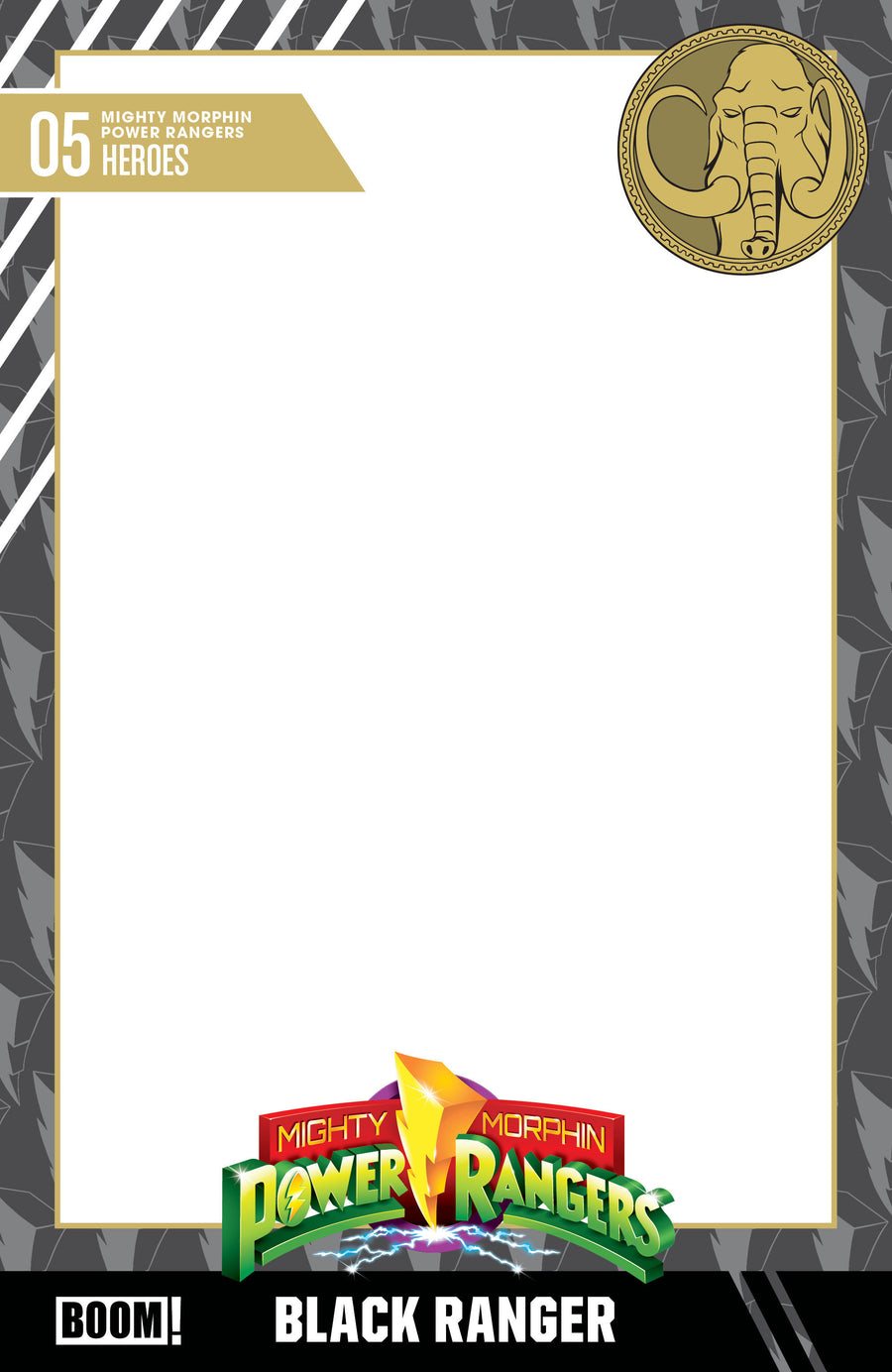 Mighty Morphin Power Rangers (2026) #5 D Trading Card Blank Sketch Variant — Cover