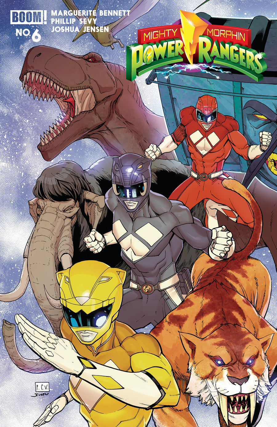 Mighty Morphin Power Rangers (2026) #6 B Variant (Dressed, Sevy) — Cover