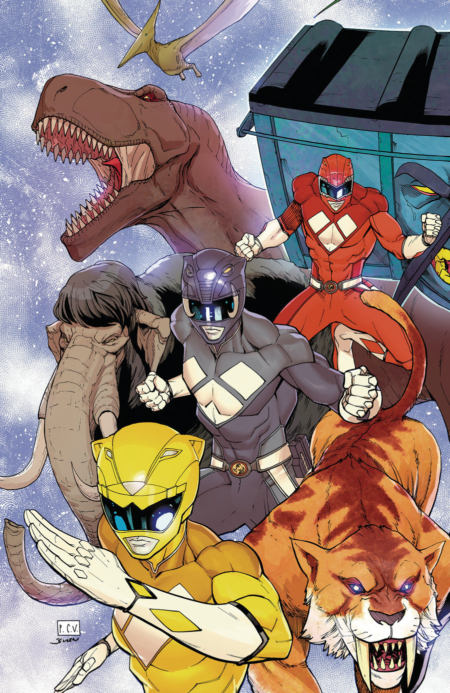 Mighty Morphin Power Rangers (2026) #6 F 1:10 INCV Foil Variant (Full Art, Foil, Sevy) — Cover