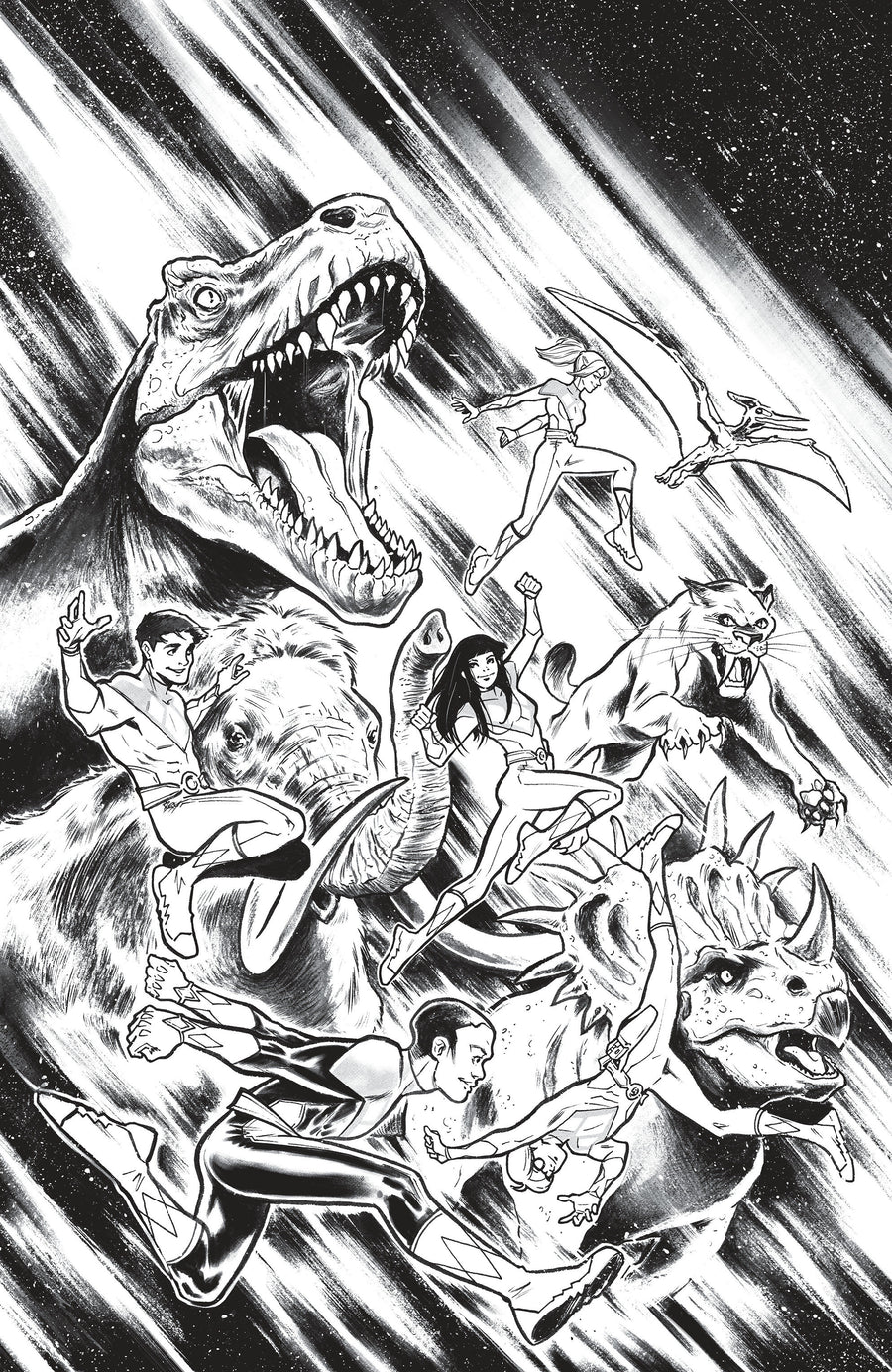 Mighty Morphin Power Rangers (2026) #6 H 1:25 INCV Variant (Full Art, Campana) — Cover