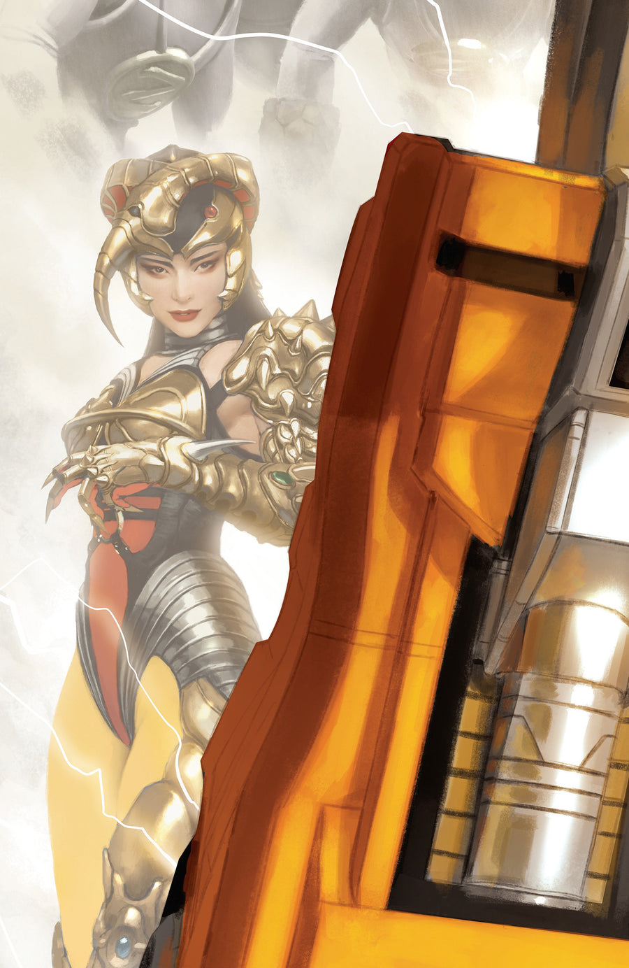 Mighty Morphin Power Rangers (2026) #7 C Megazord Card Stock Connecting Variant (Full Art, Mercado) — Cover