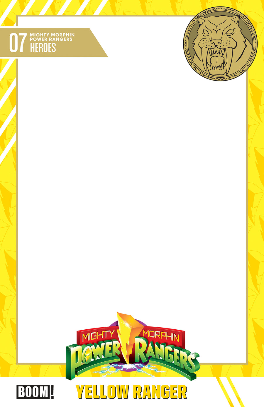 Mighty Morphin Power Rangers (2026) #7 D Trading Card Blank Sketch Variant — Cover