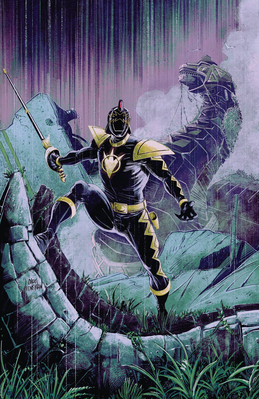 Power Rangers Green #1 C Tommy Oliver Card Stock Connecting Variant (Dressed, Mooneyham)Cover