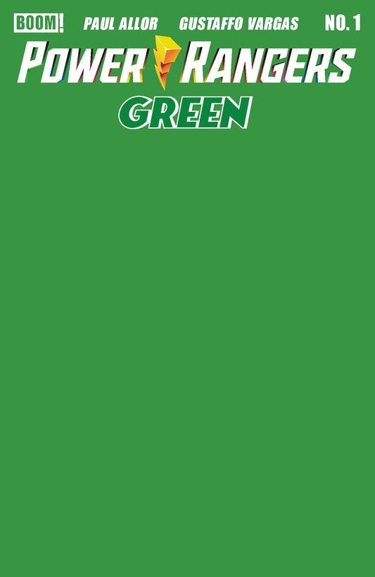 Power Rangers Green #1 E Green Blank Sketch Variant - Cover