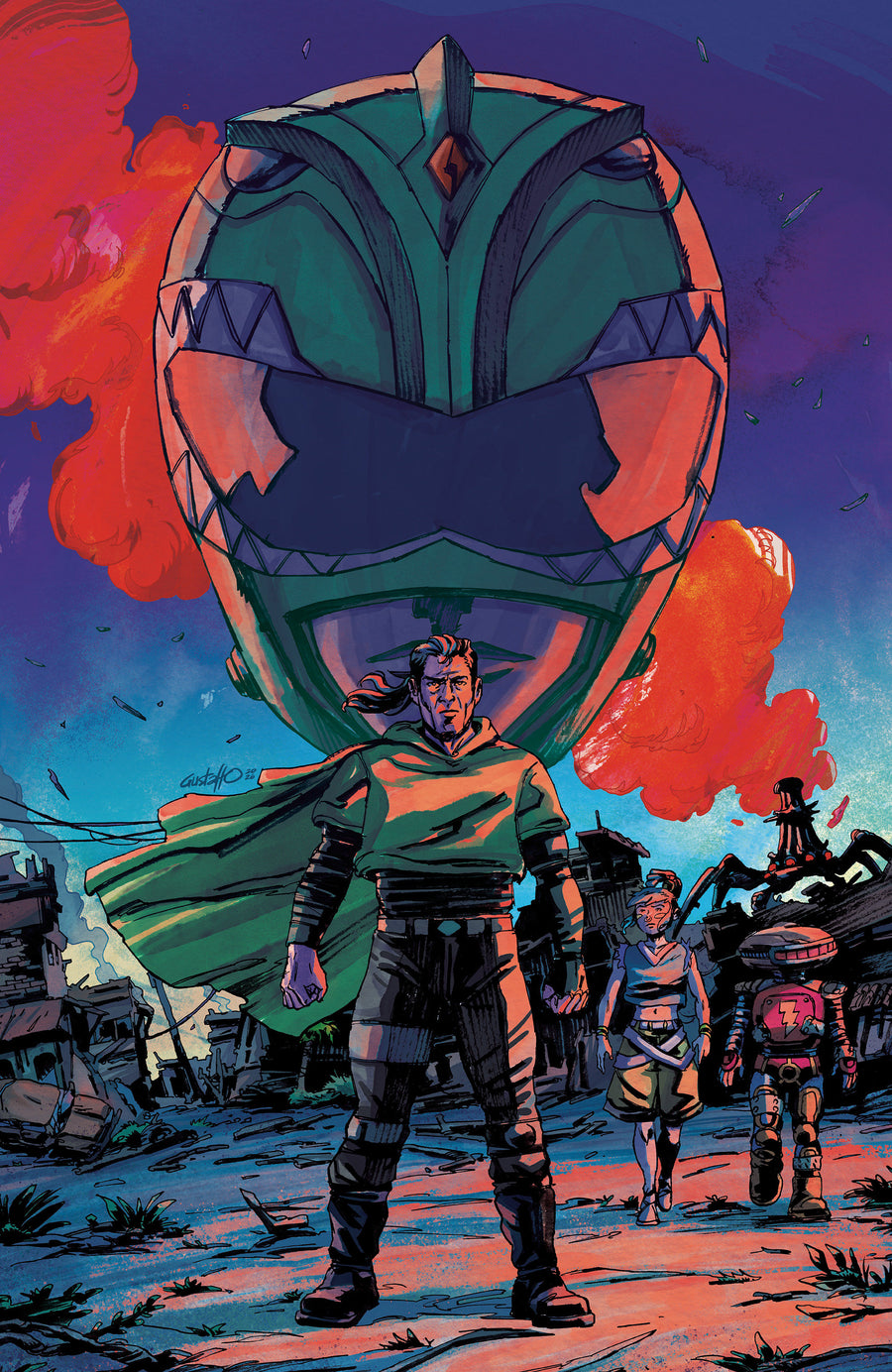 Power Rangers Green #1 G 1:10 INCV Foil Variant (Full Art, Foil, Vargas) - Cover