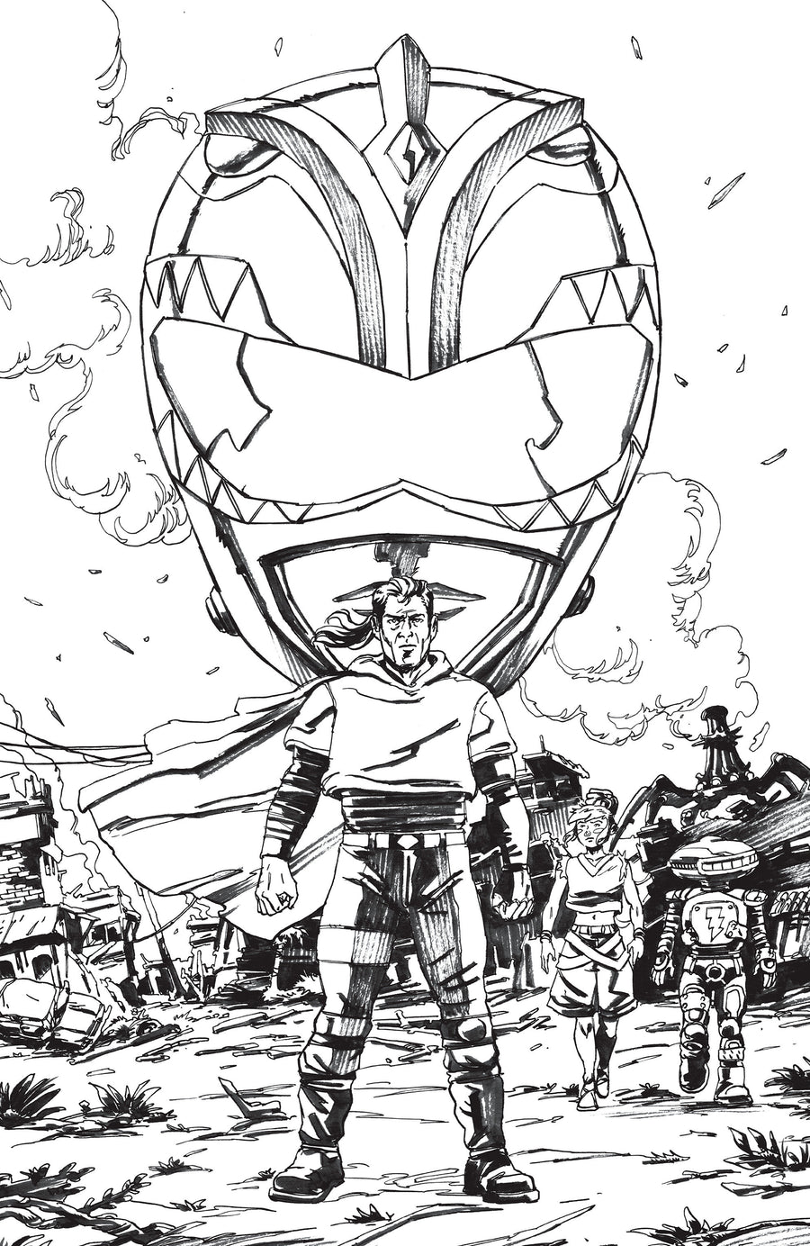 Power Rangers Green #1 N Unlimited Variant (Full Art, Vargas) - Cover