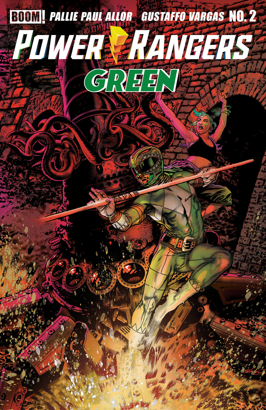 Power Rangers Green #2 a Main (Dressed, Harris) — Cover