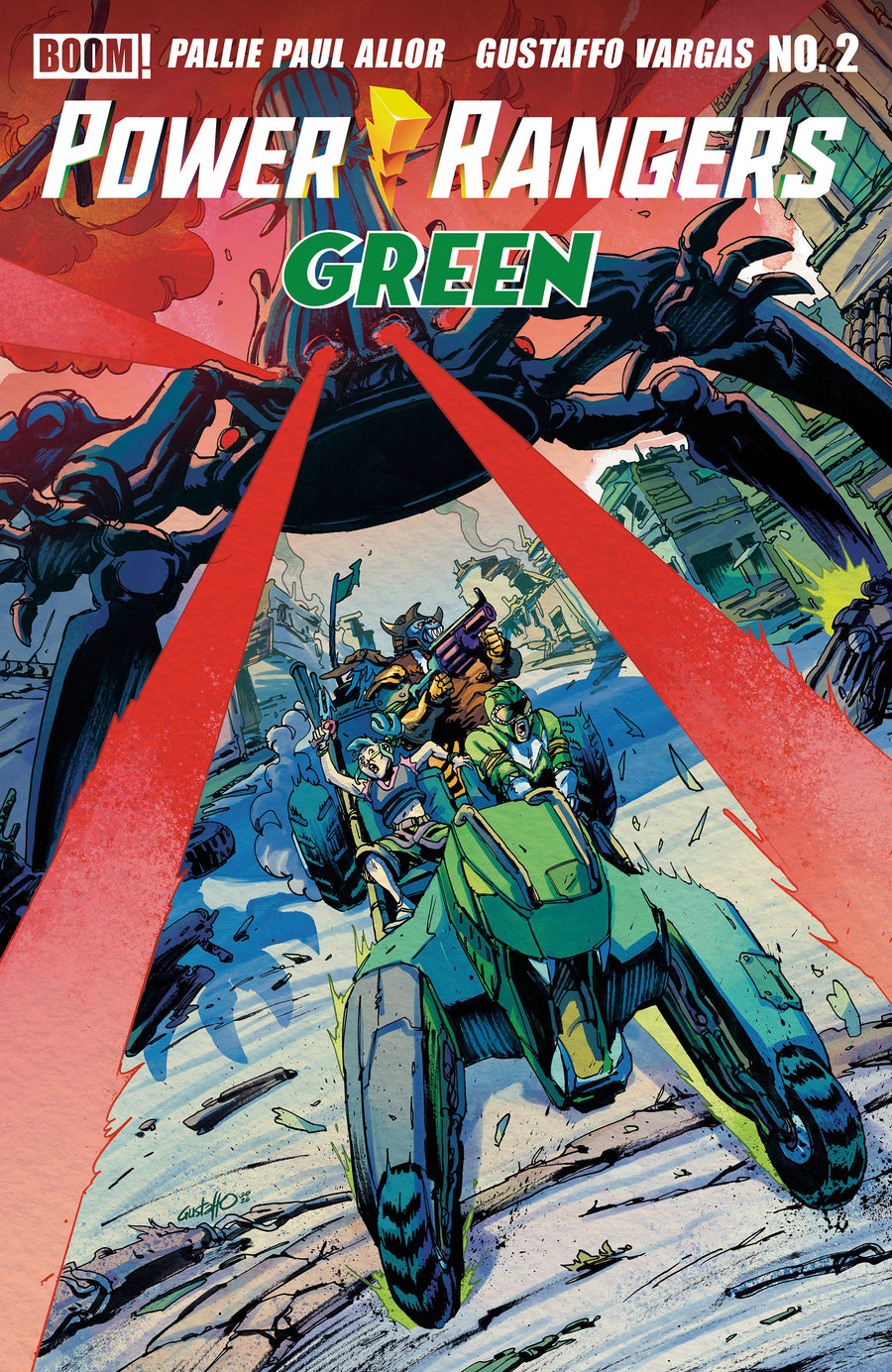 Power Rangers Green #2 B Variant (Dressed, Vargas) — Cover