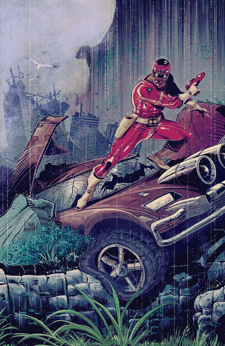 Power Rangers Green #2 C Tommy Oliver Card Stock Connecting Variant (Dressed, Mooneyham) — Cover