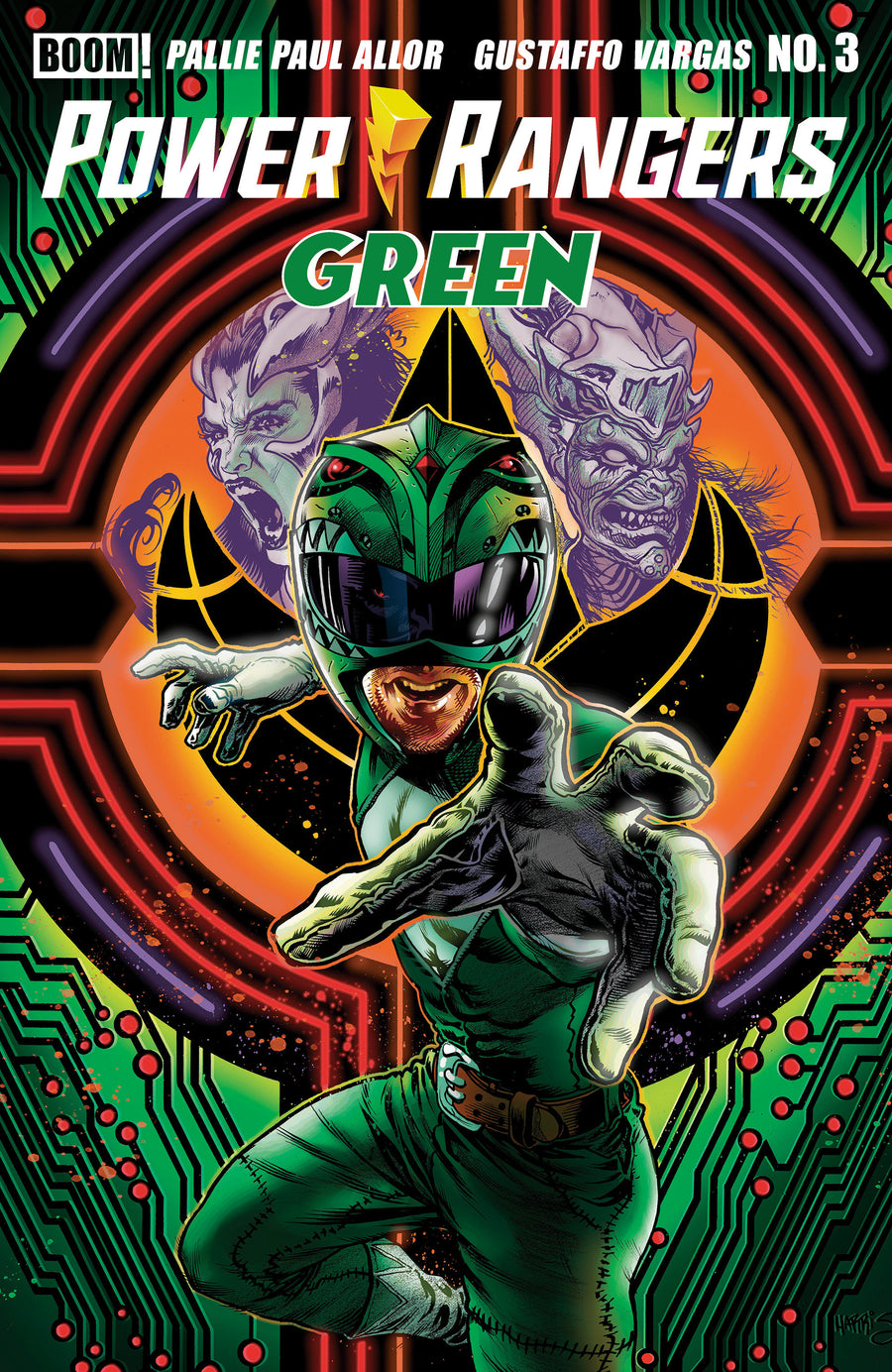 Power Rangers Green #3 a Main (Dressed, Harris) — Cover