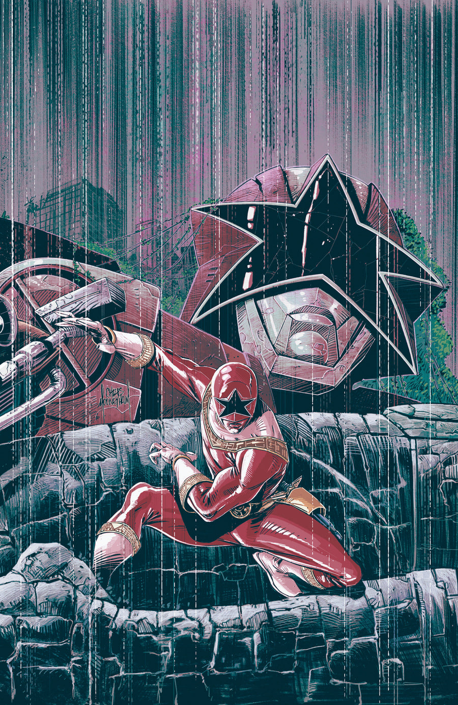 Power Rangers Green #3 C Tommy Oliver Card Stock Connecting Variant (Full Art, Mooneyham) — Cover