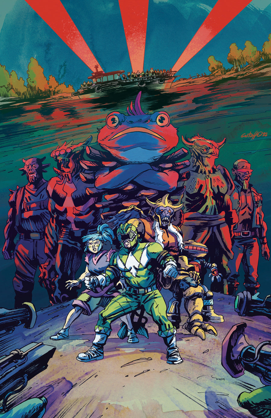 Power Rangers Green #3 E 1:10 INCV Foil Variant (Full Art, Foil, Vargas) — Cover