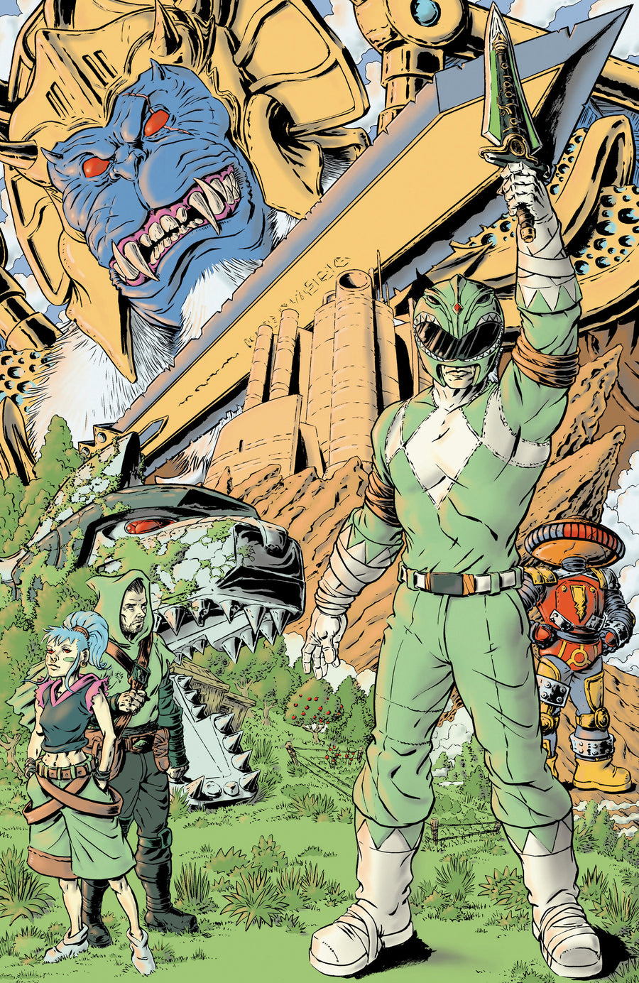 Power Rangers Green #3 F 1:20 INCV Variant (Full Art, Rasmussen) — Cover