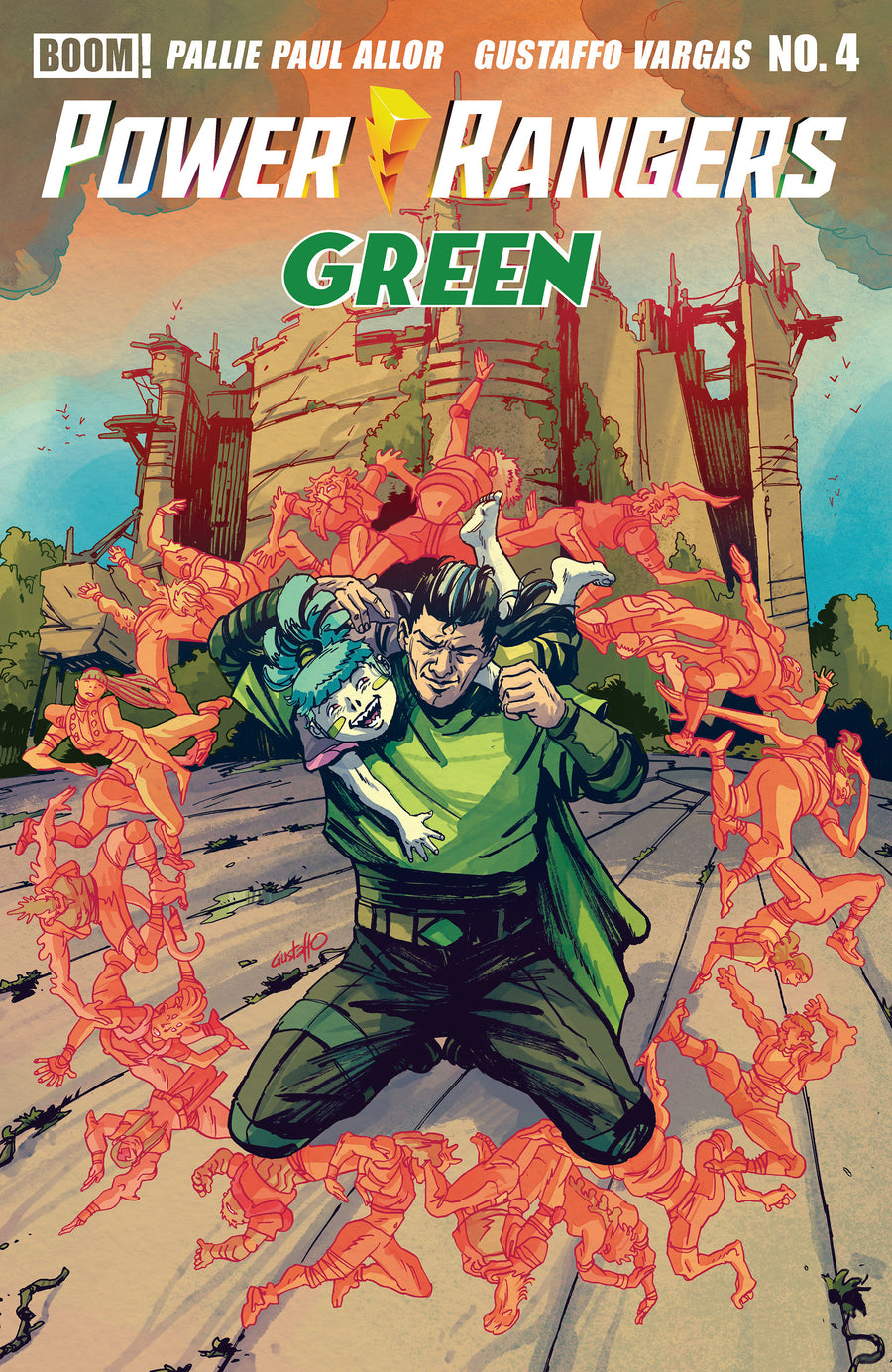 Power Rangers Green #4 B Variant (Dressed, Vargas) — Cover