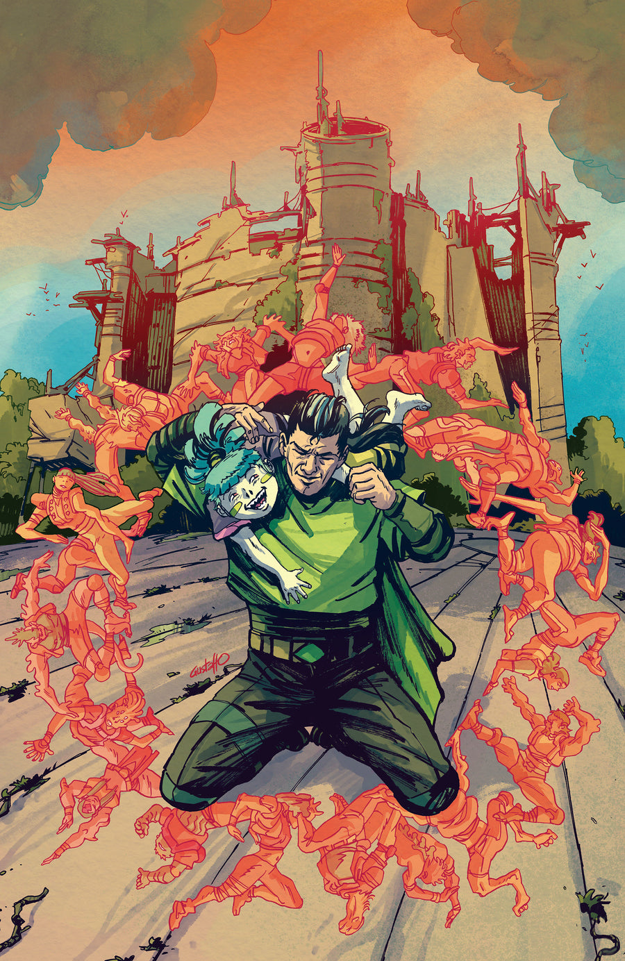 Power Rangers Green #4 E 1:10 INCV Foil Variant (Full Art, Foil, Vargas) — Cover