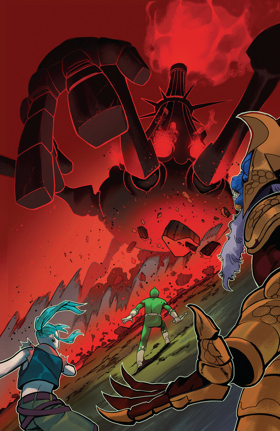 Power Rangers Green #4 H 1:50 INCV Variant (Full Art, Rivas) — Cover