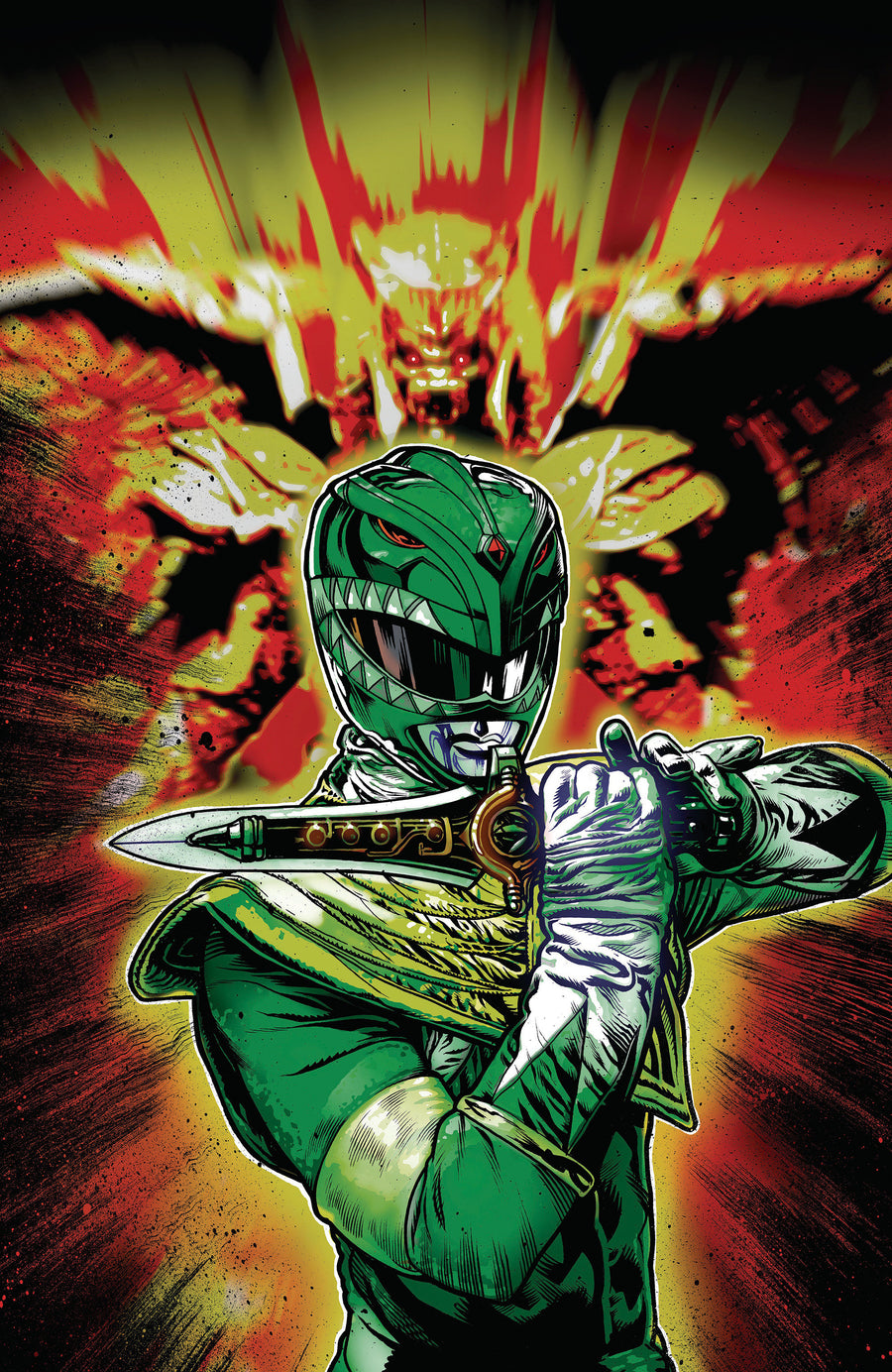 Power Rangers Green #5 D Foil Variant (Full Art, Harris) — Cover