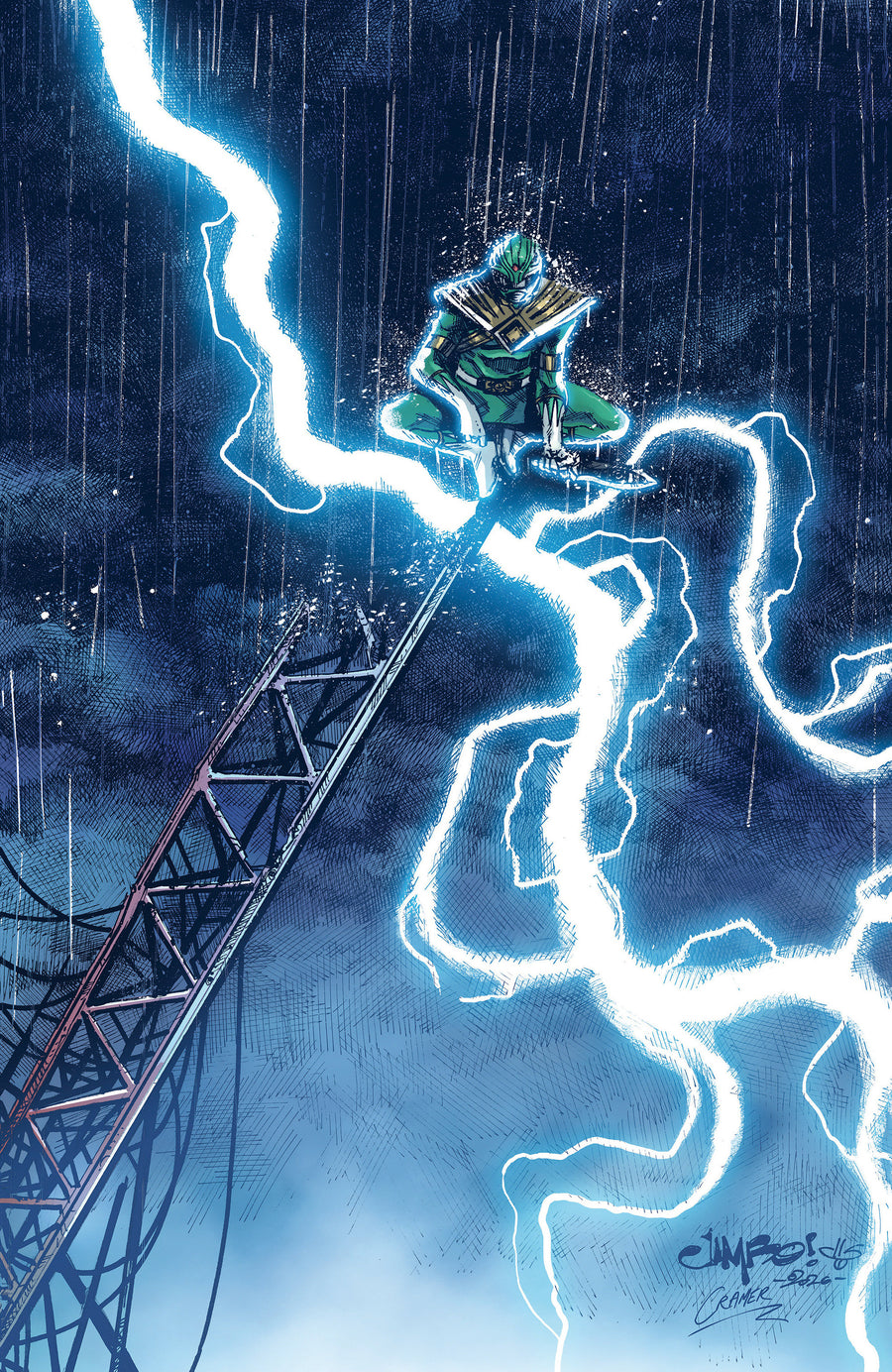 Power Rangers Green #5 H 1:50 INCV Variant (Full Art, Salgado) — Cover