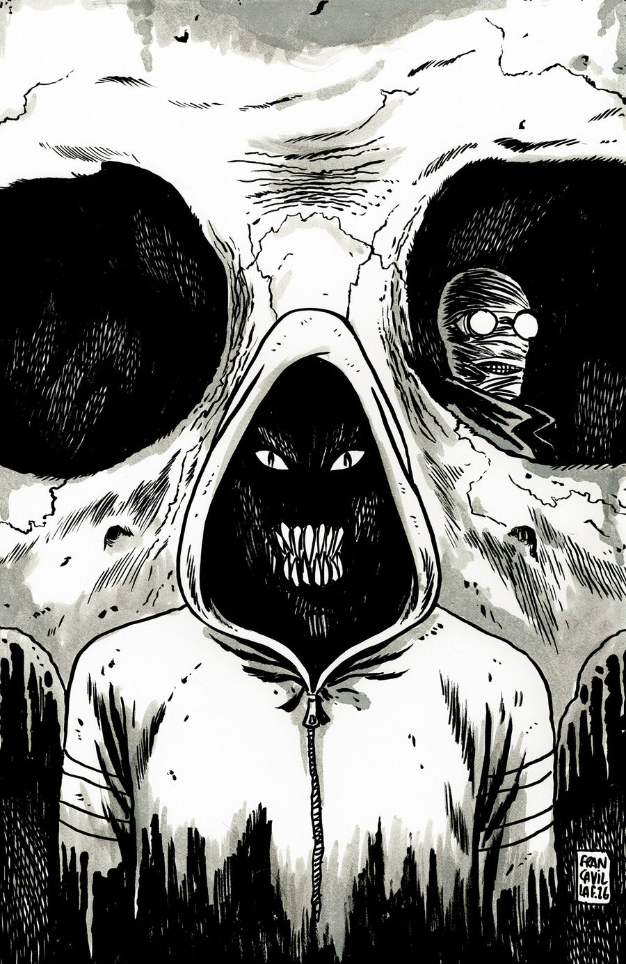 Stuff of Nightmares: The Hoodie #1 D Glow in the Dark Variant (Full Art, Glow in the Dark, Francavilla) — Cover