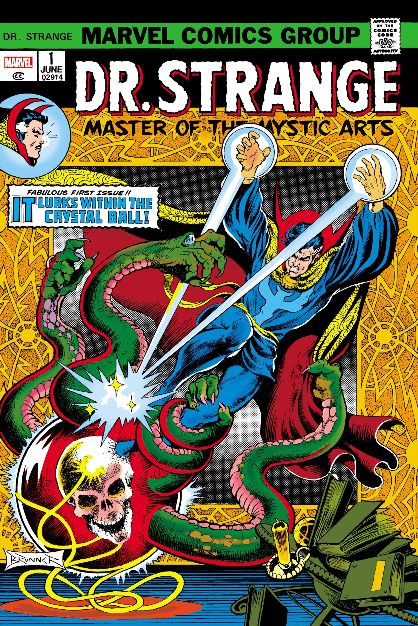 DOCTOR STRANGE: MASTER OF THE MYSTIC ARTS OMNIBUS VOL. 1 FRANK BRUNNER FIRST ISS UE COVER [DM ONLY]